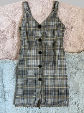 Popular basics brown plaid dress